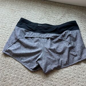 Lululemon Athletica Gray and Black Athletic Shorts